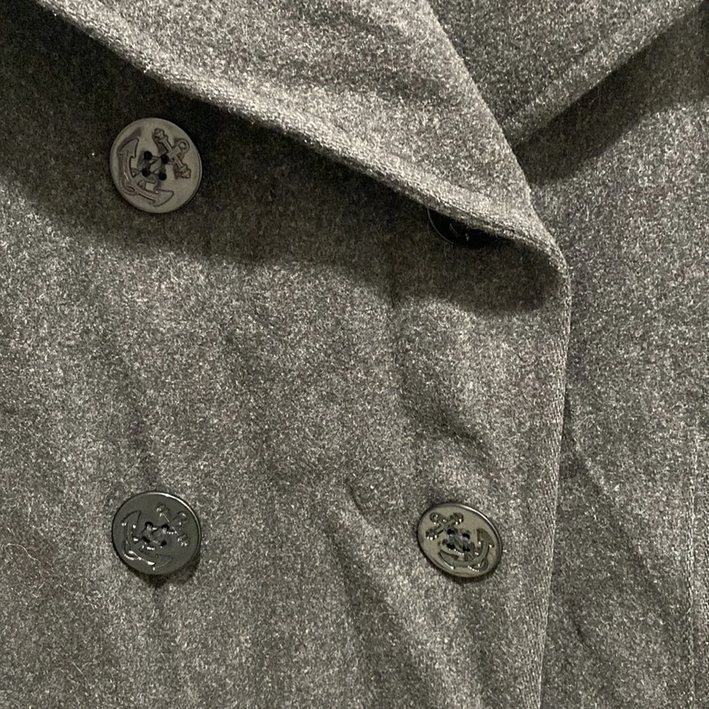 J Percy Vintage Classic Gray Merino Wool PeaCoat Size 2 - Picture 2 of 4